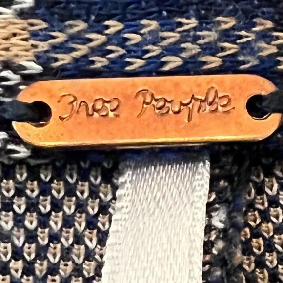 Free People Carnaby Plaid Pants in Blue Combo Size 4 - Picture 7 of 10